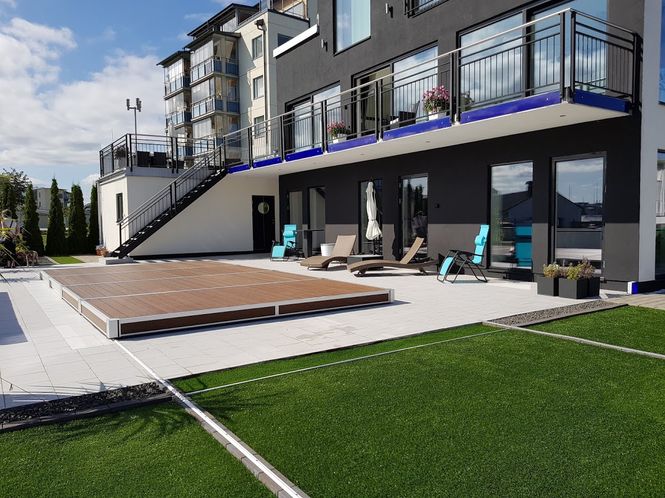 Hovedbilde Aqvisdeck Skyvbart terassedekke 4x8 meter