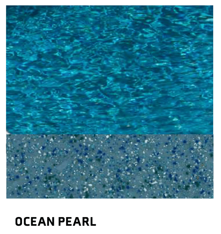 Antibes glassfiberbasseng med benk/beach-sone