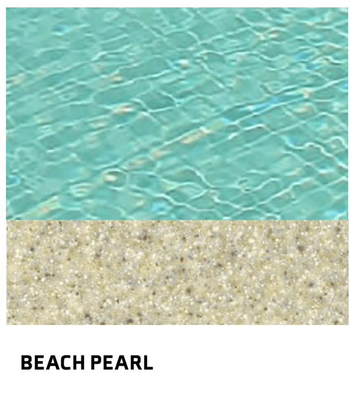 Enzo 9 glassfiberbasseng med benk/beach-sone